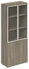 Офисный шкаф высокий широкий со стеклом