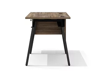 Стол прямой с подвесной тумбой на металлокаркасе (левый)