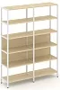 Двухсекционный стеллаж пятиярусный