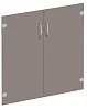 Двери стеклянные низкие тонированные (2шт.)