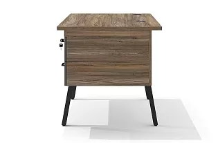 Стол прямой с подвесной тумбой на металлокаркасе (правый)