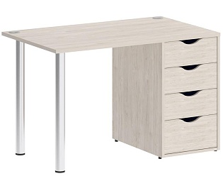 Стол компьютерный на металлокаркасе с тумбой