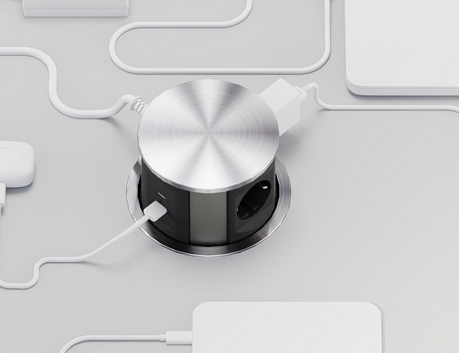 фото Розетка круглая G10703N-2AC №3