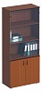 Офисный шкаф  высок. комбинир. со стеклом