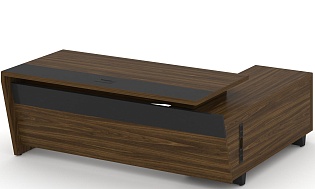 Стол руководителя с опорной тумбой (левый)