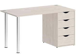 Стол компьютерный на металлокаркасе с тумбой