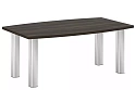 Стол для переговоров на металлических опорах нерж.сталь