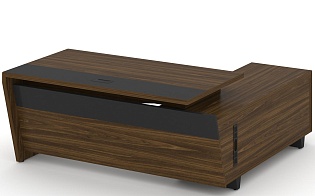 Стол руководителя с опорной тумбой (левый)